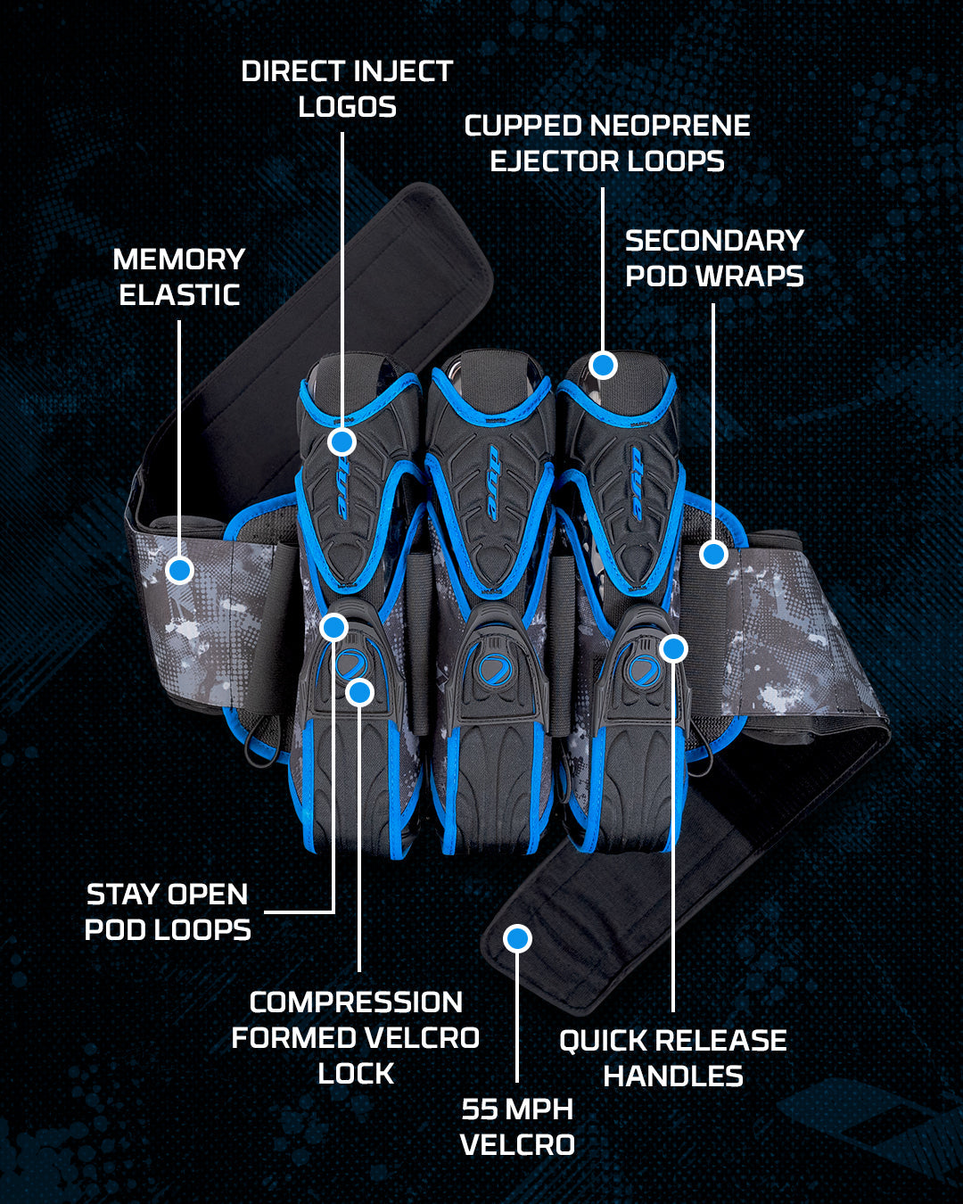 Assault Pack Pro Harness - Dyecam Cyan 3+4