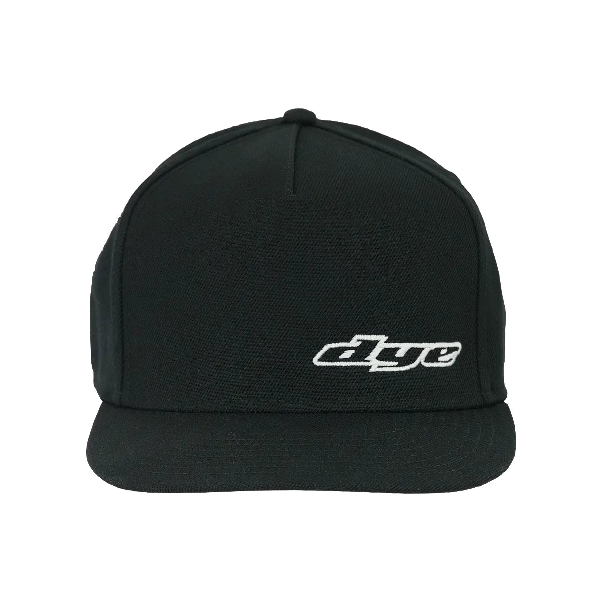 Logo Hat 5 Panel Black Flat Bill