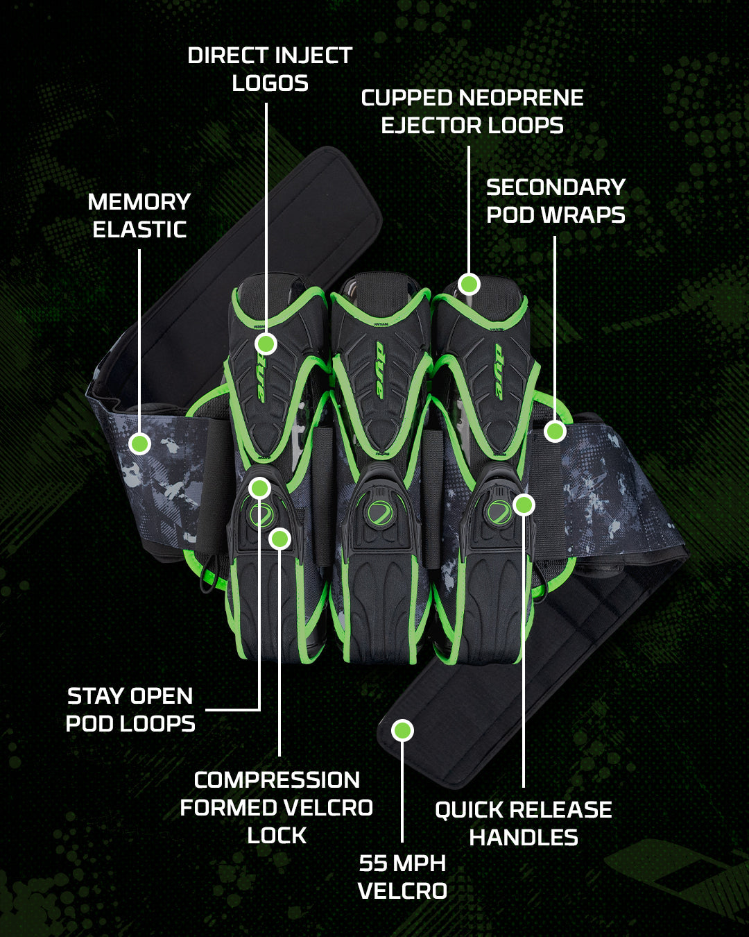 Assault Pack Pro Harness - Dyecam Lime 3+4