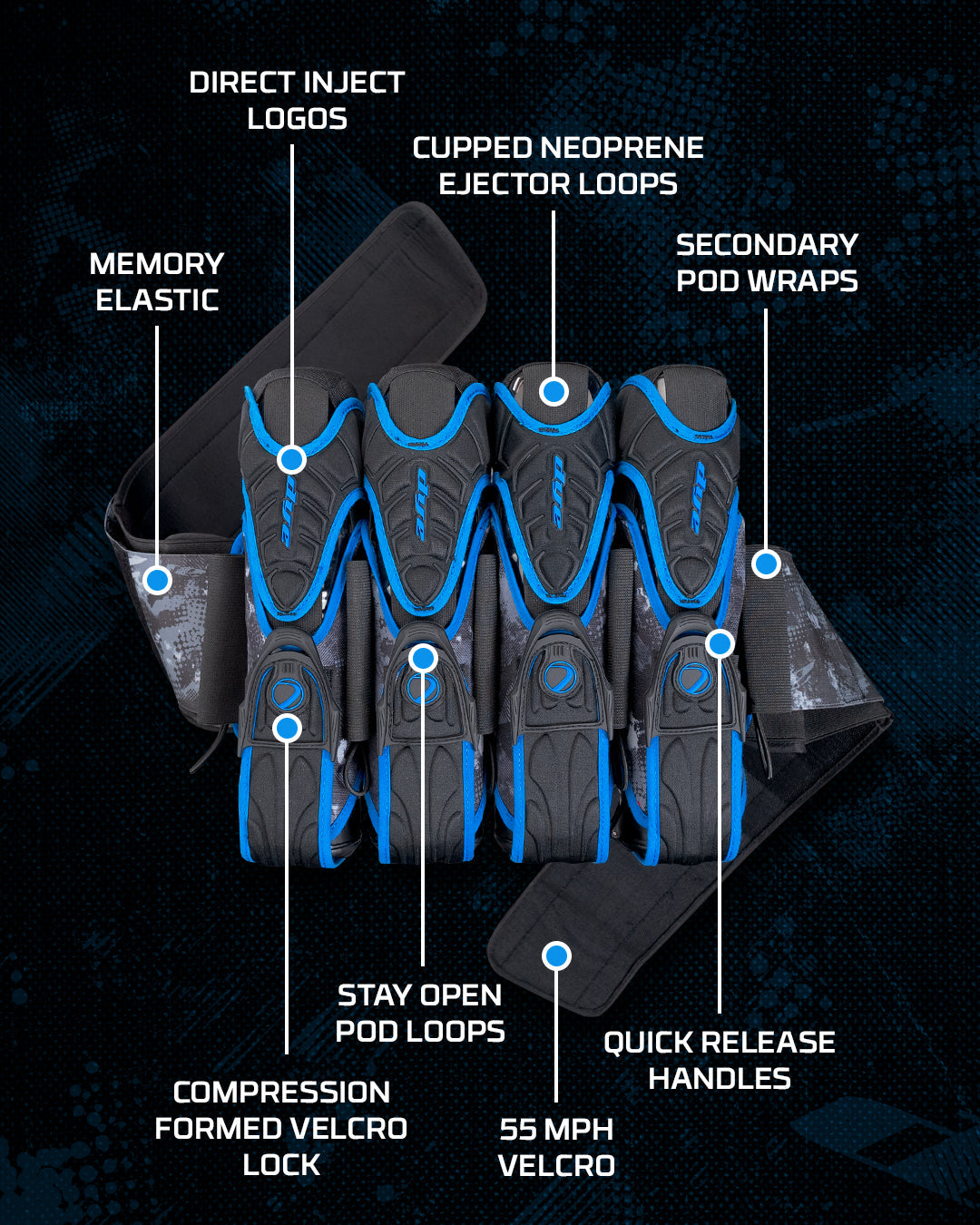 Assault Pack Pro Harness - Dyecam Cyan 4+5
