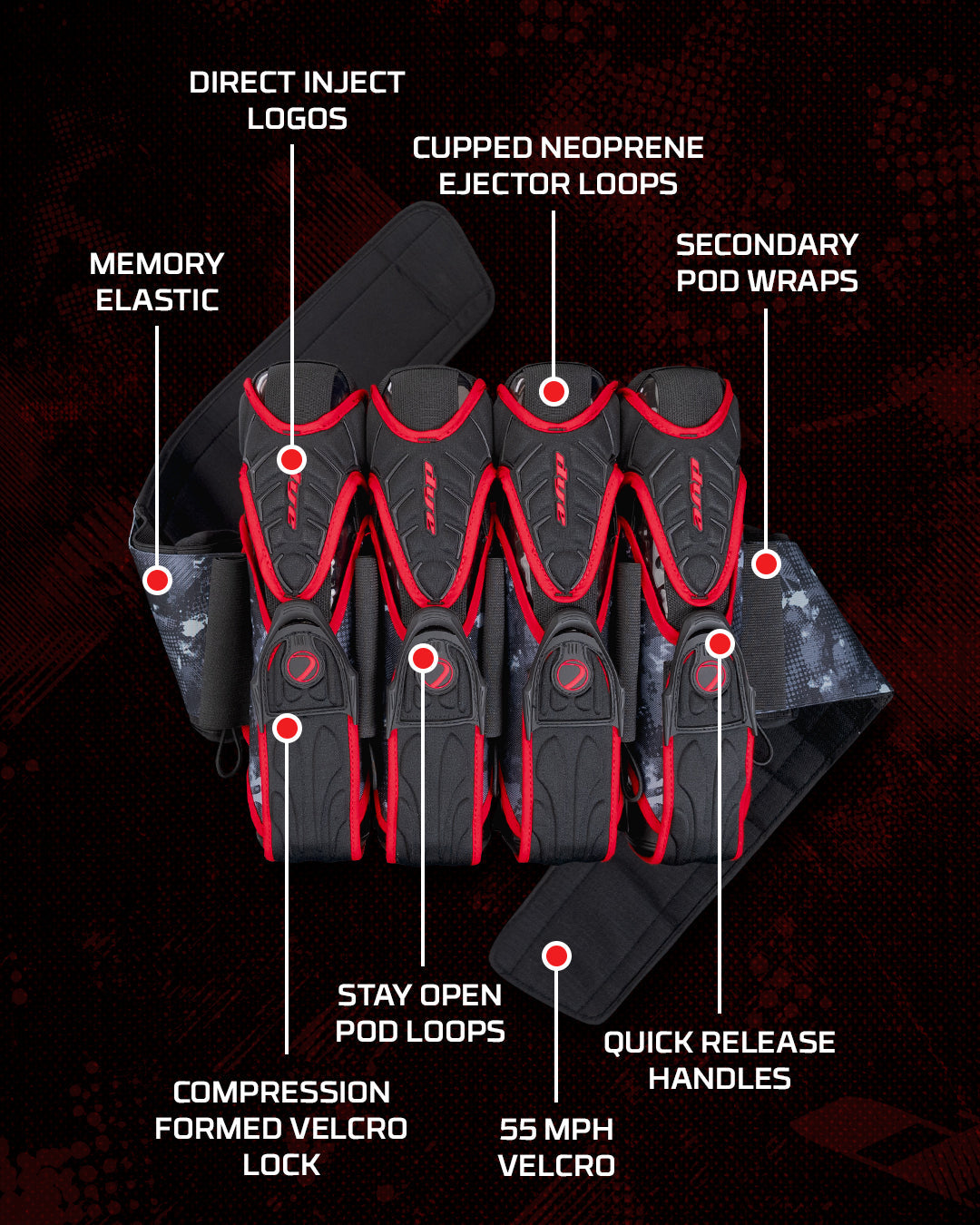 Assault Pack Pro Harness - Dyecam Red 4+5