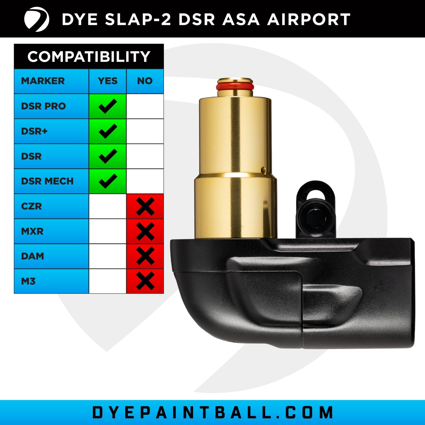 DYELab SLAP2 ASA BLK/BLK - DSR/DSR+/DSR PRO