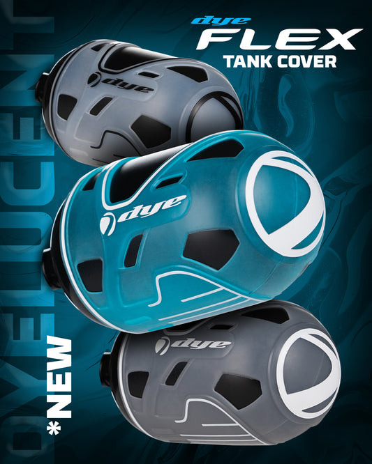 DYE Flex Tank Cover | Fits 50–90ci Paintball Air Tanks - Dyelucent Series