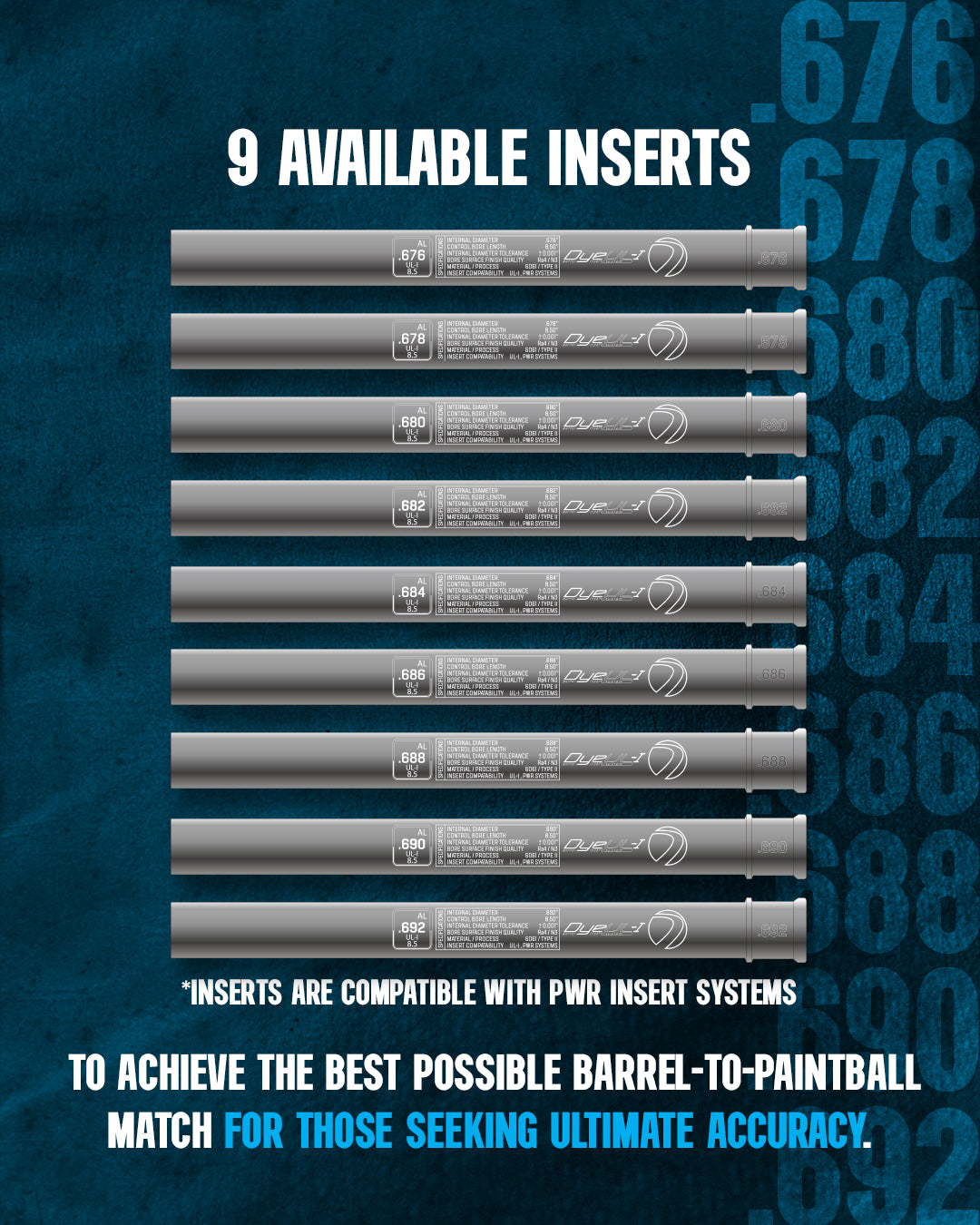 DYE UL-I Barrel Inserts