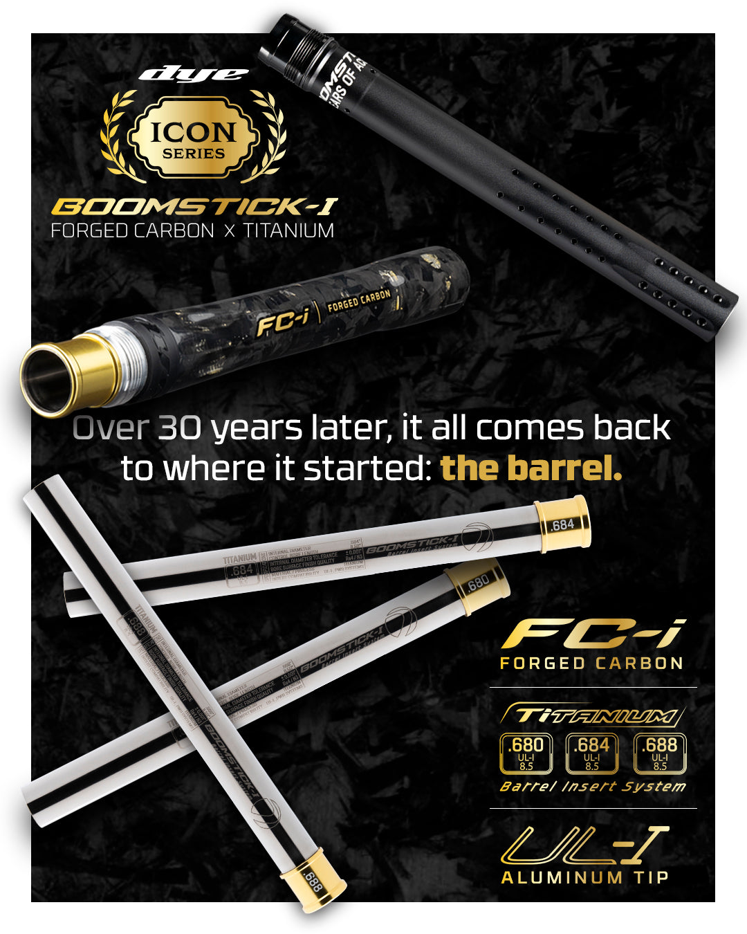 BOOMSTICK-I TI FC-I KIT - FORGED CARBON FIBER - LIMITED EDITION