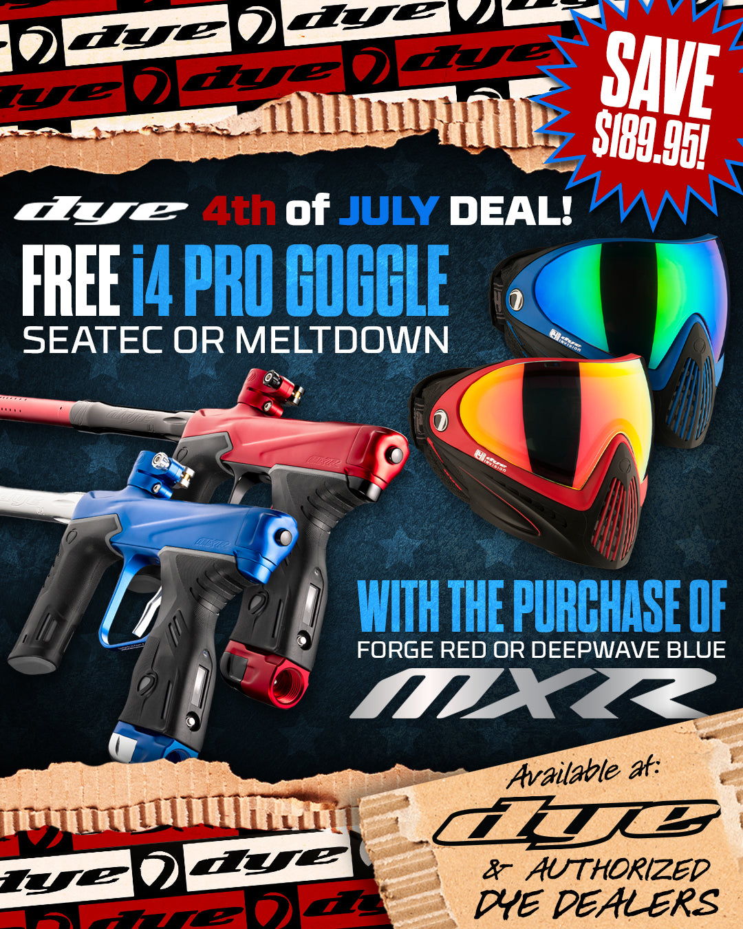 DYE MXR Marker and I4 PRO Goggle Combo