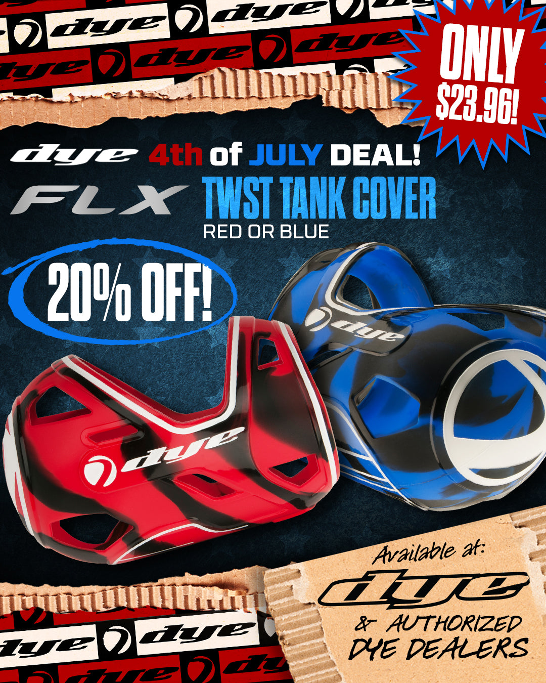 Dye Flex Tank Cover | Fits 50–90ci Paintball Air Tanks - TWST Series