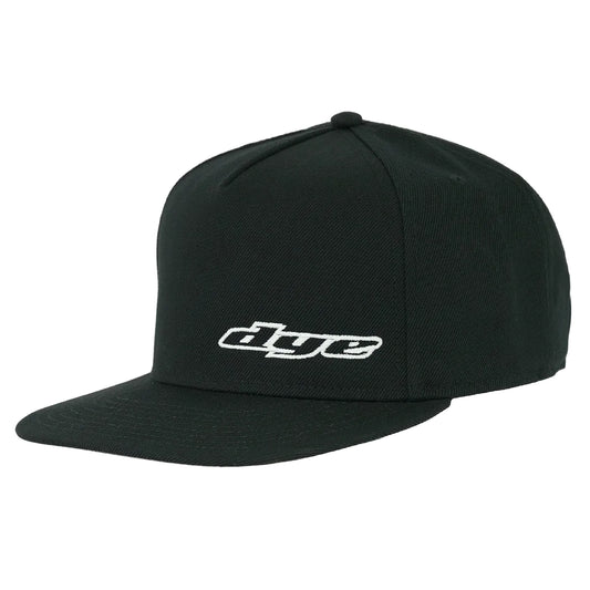 Logo Hat 5 Panel Black Flat Bill
