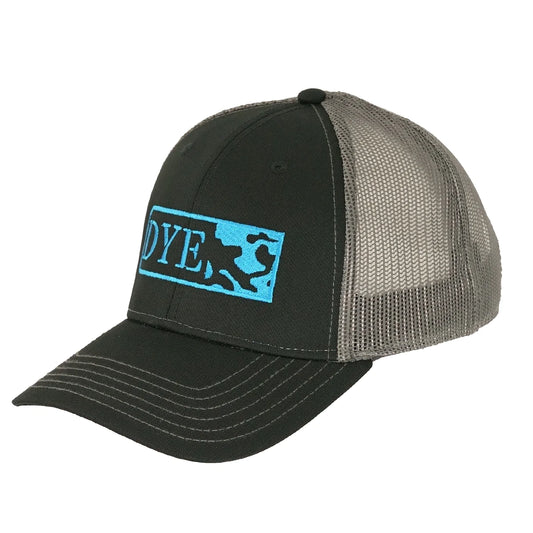 Trooper Hat Black/Gray/Cyan Trucker